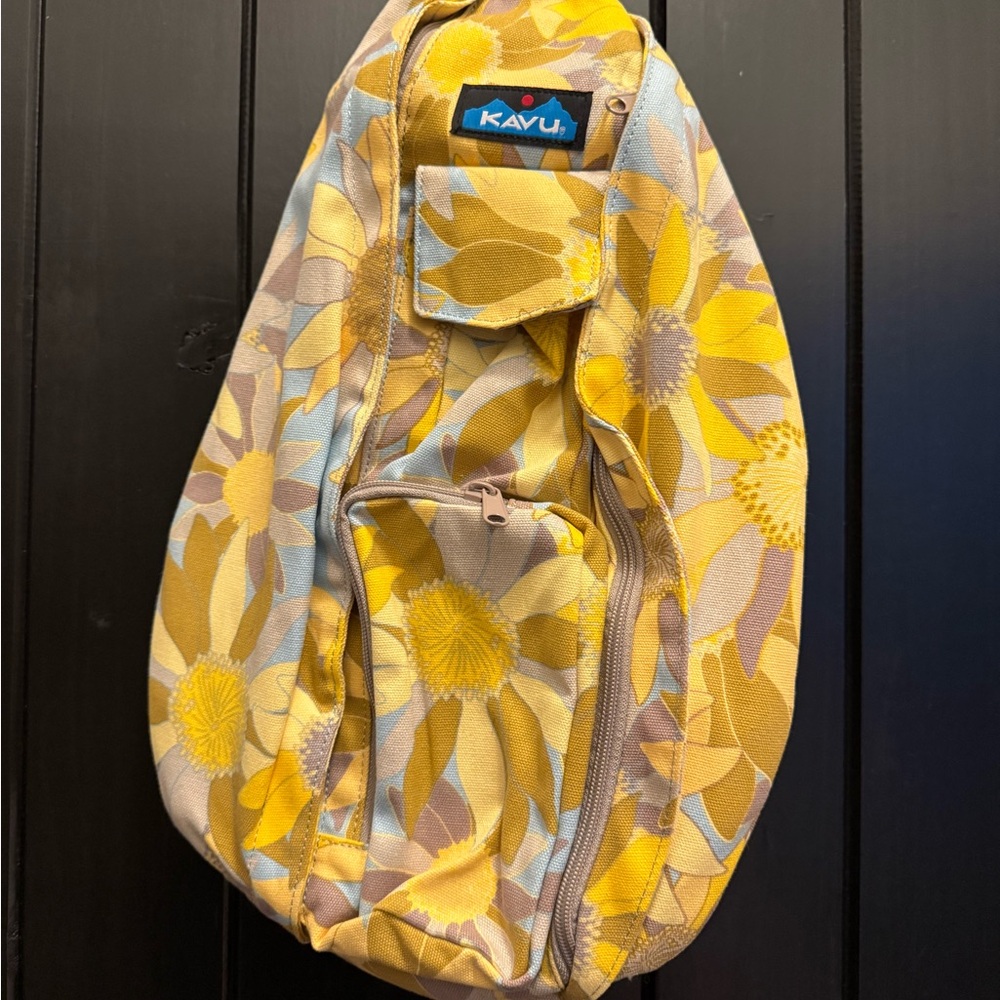 KAVU Women's Sunflower Sling Bag - Yellow Floral